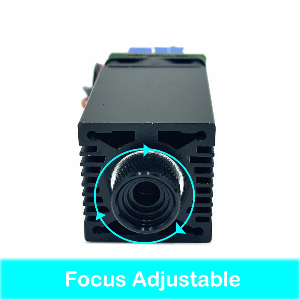 488nm 100mW Blue Cyan Laser Diode Module Dot Spot Focus Adjustable with TTL