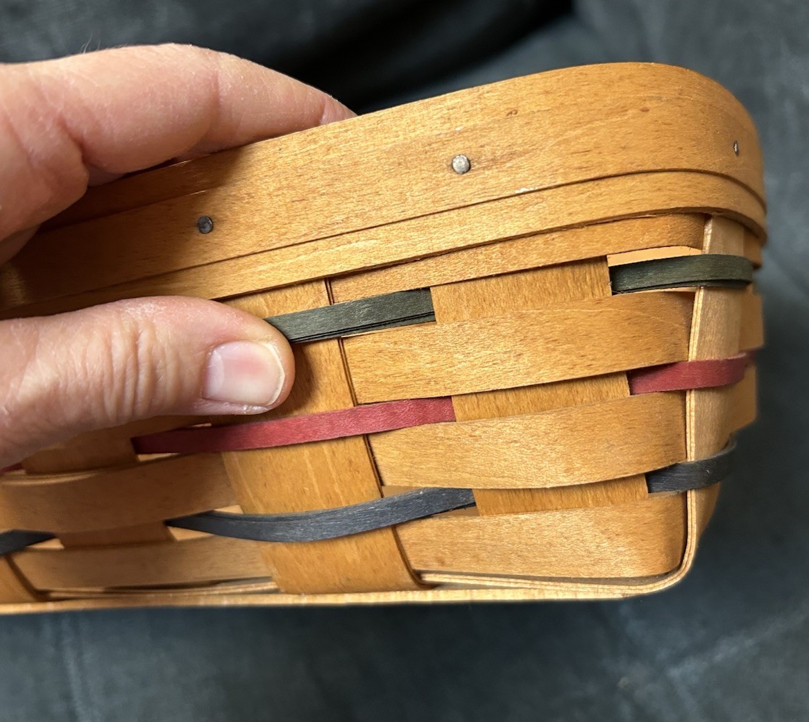 Longeberger Basket. Rectangular 14.5” X 7.5” X 4”.