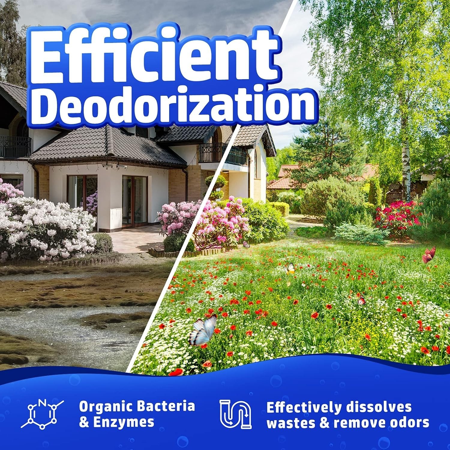 Septic Tank Treatment 12 Pcs for 1 Year Supply Dissolvable Packs Easy Operation