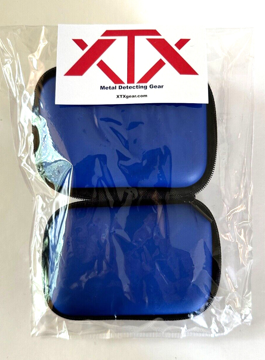 XTX Metal Detecting  Soft Shell Zipper Gear Pouch...Blue