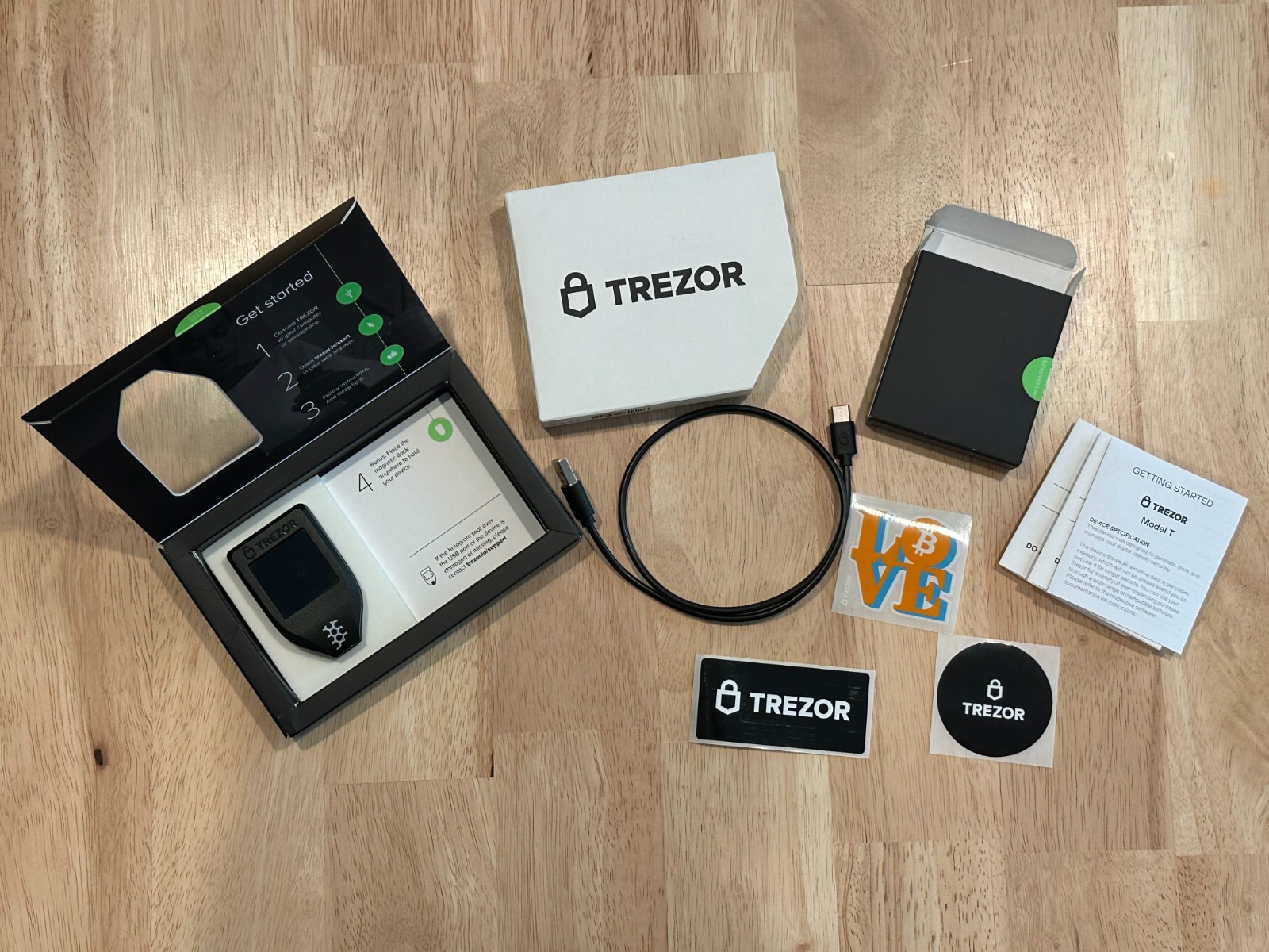 Trezor Model T Cryptocurrency Hardware Storage Wallet Touchscreen USB C