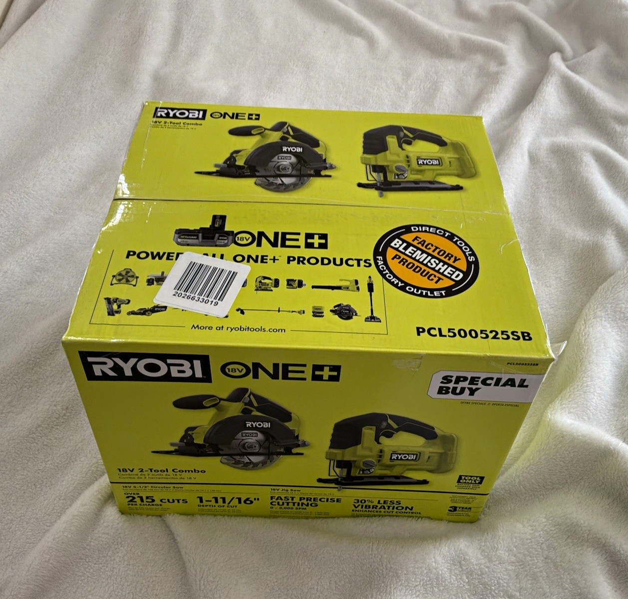 Ryobi ONE+ 18V 2-Tool Combo Kit 5-1/2 in Circular Saw & Jigsaw PCL500525SB