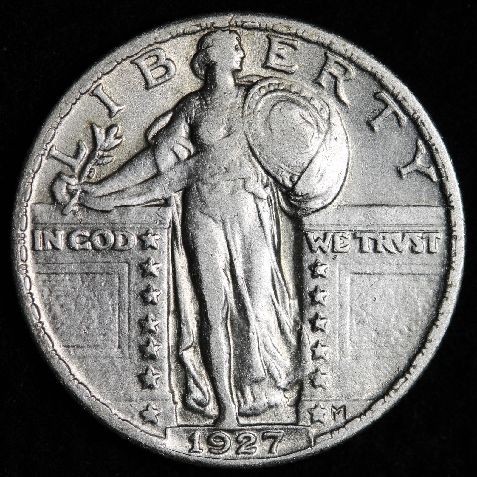 1927 Standing Liberty Silver Quarter AU E306 KWEX