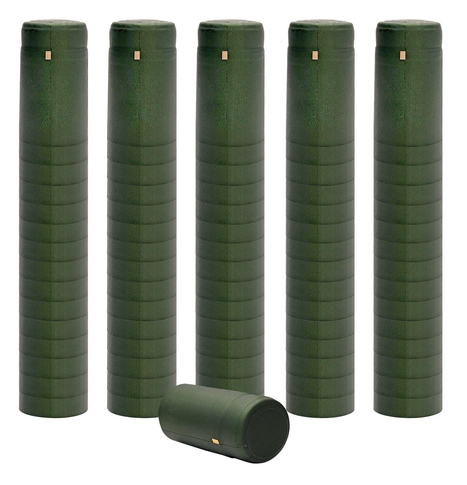 Home Brew Ohio Metallic Solid Green PVC Shrink Capsules 100 count