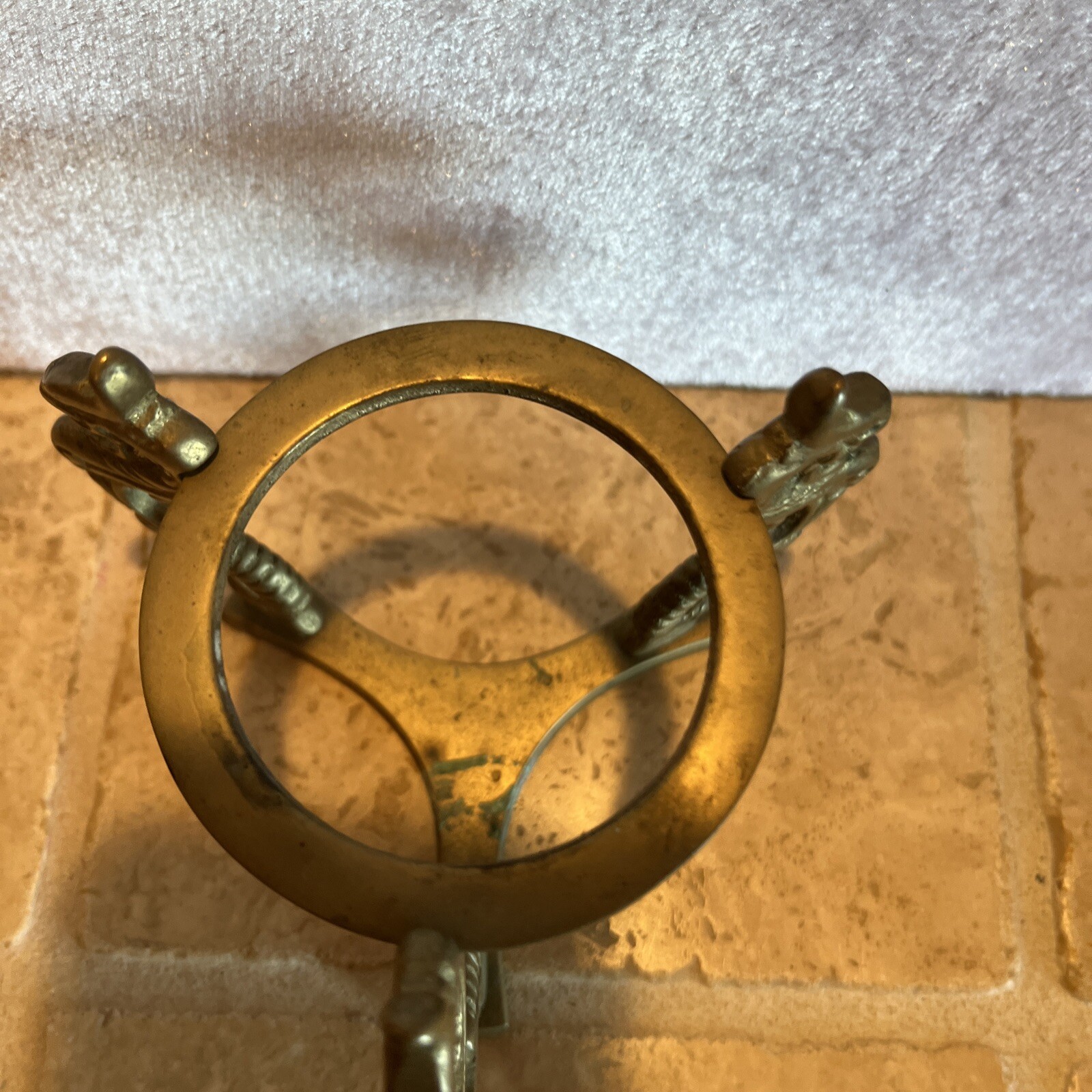 Sphere Brass Dragon Stand Mythical candle or globe