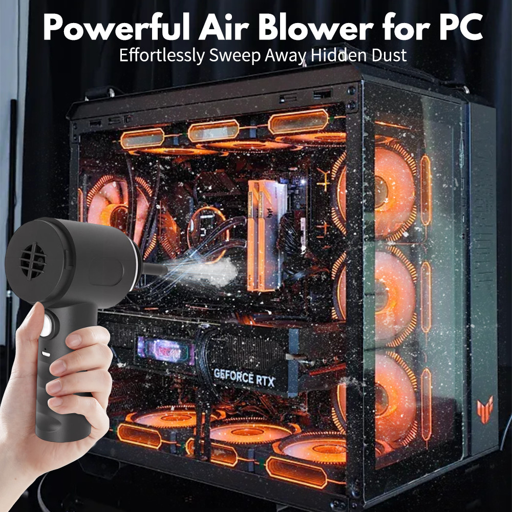 Compressed Air Duster Rechargeable Computer Vacuum Cleaner for PC Keyboard Toys