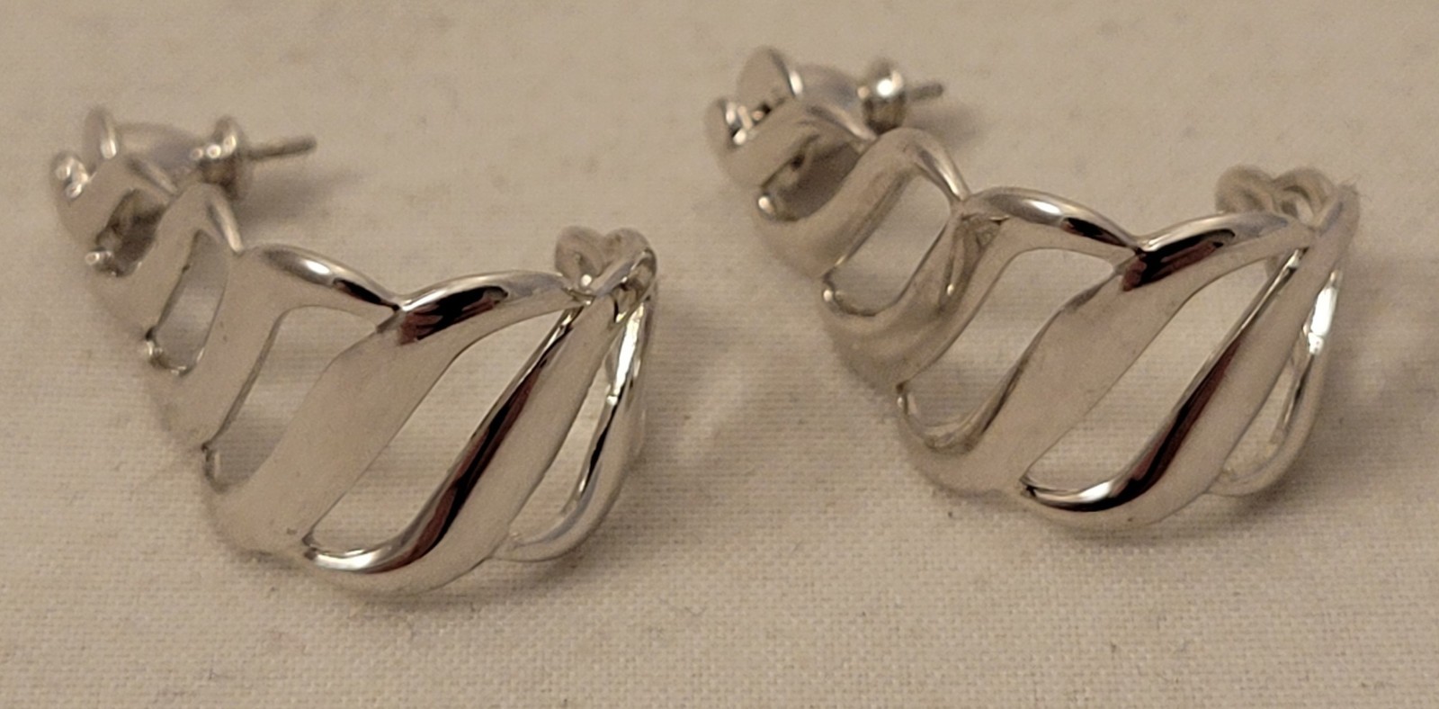 Monet Silver Tone Post Earrings