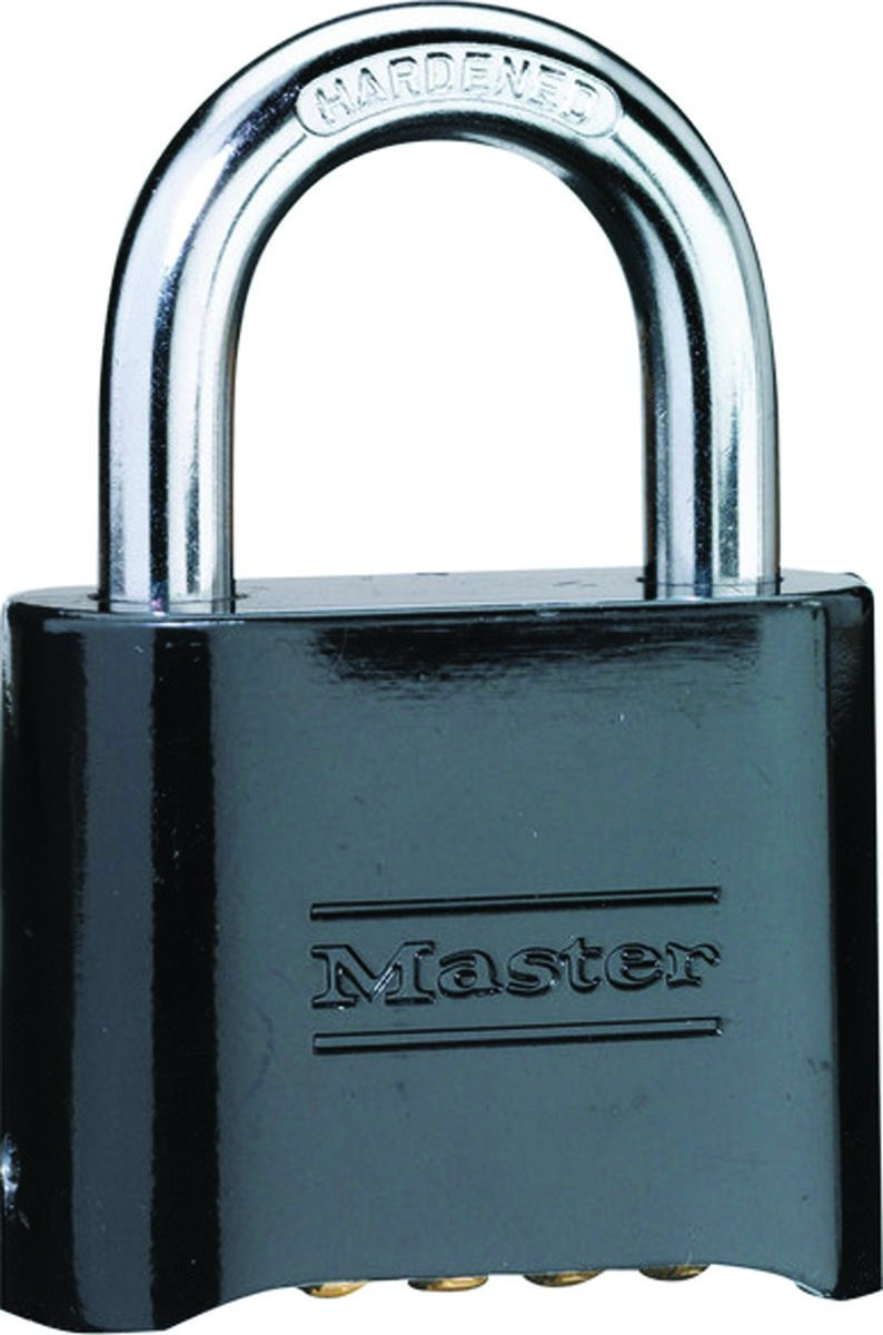 Master Lock 178D Set-Your-Own Combination Padlock Die-Cast Black (Pack of 2)