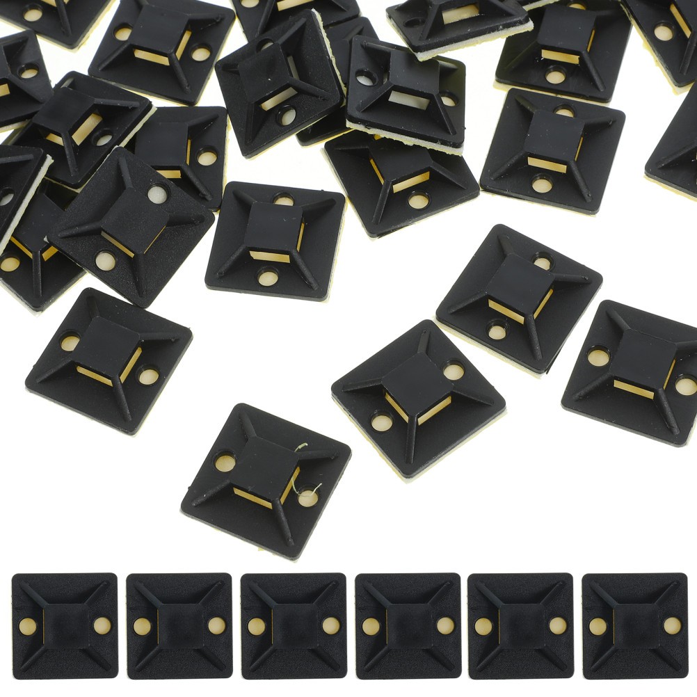 100pcs Cable Management Anchors Zip Tie Holders Adhesive Cable Ties Holders Zip