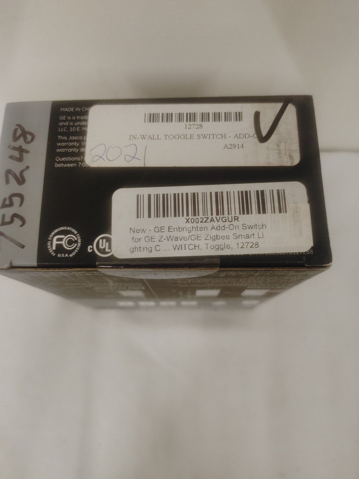 GE In Wall Add-On Switch 12723
