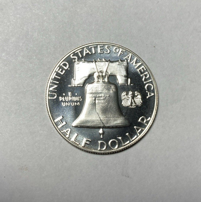 1963 Proof Silver Franklin Half Dollar Frosty White Gem