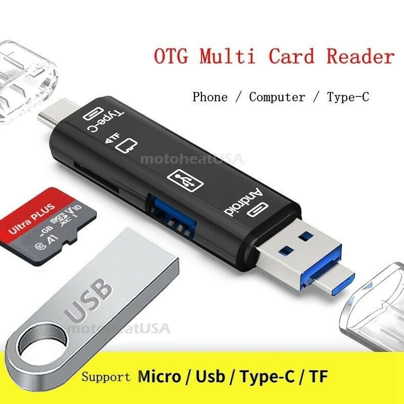 Card Reader USB 3.0 Micro USB Type C MicroSD OTG Memory Adapter Laptop Computer