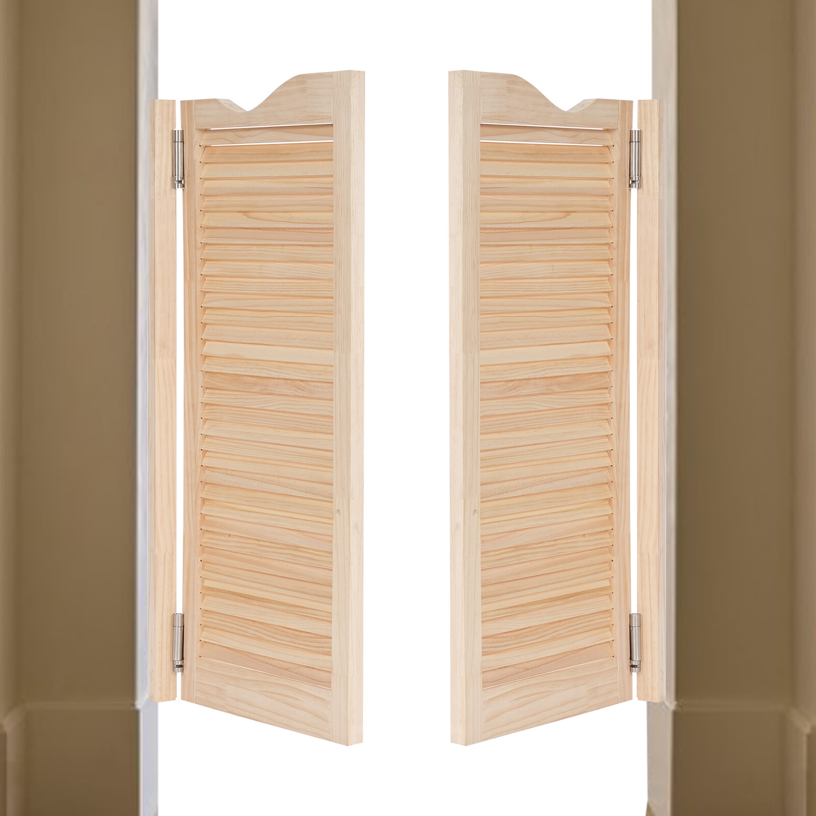 Wall-Mounted Double Half Door Double-hinged Café Door With Hinges 91cm/35.83in