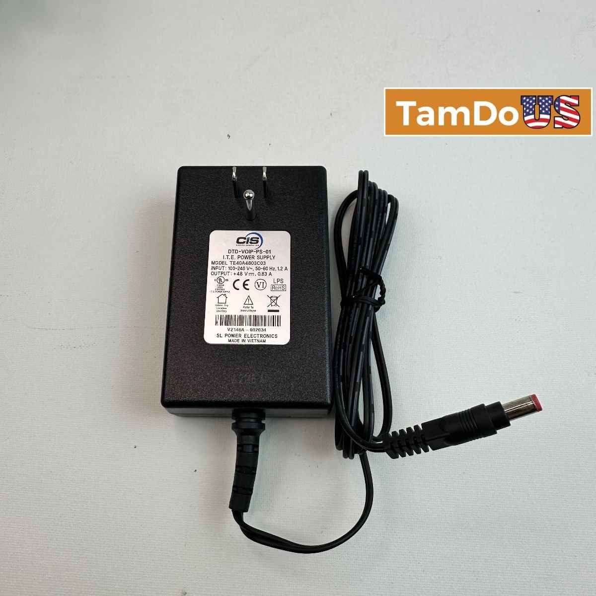 CIS DTD-VOIP-PS-01 Power Supply 48V 0.83A Adapter TE40A08C303 VoIP