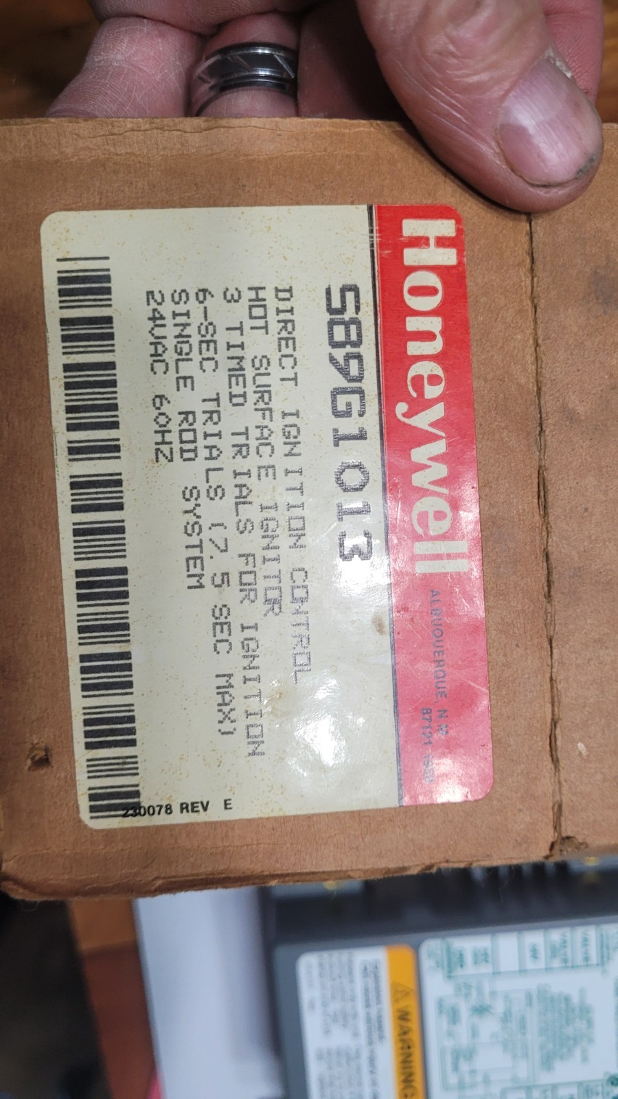 Honeywell Direct Ignition Control 589G1013