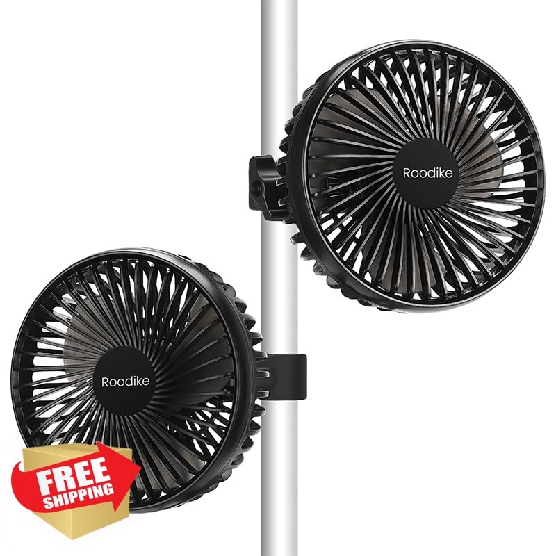 Roodike 5" Clip-on Fan 2 Units Grow Tent 8.2 Ft Cord