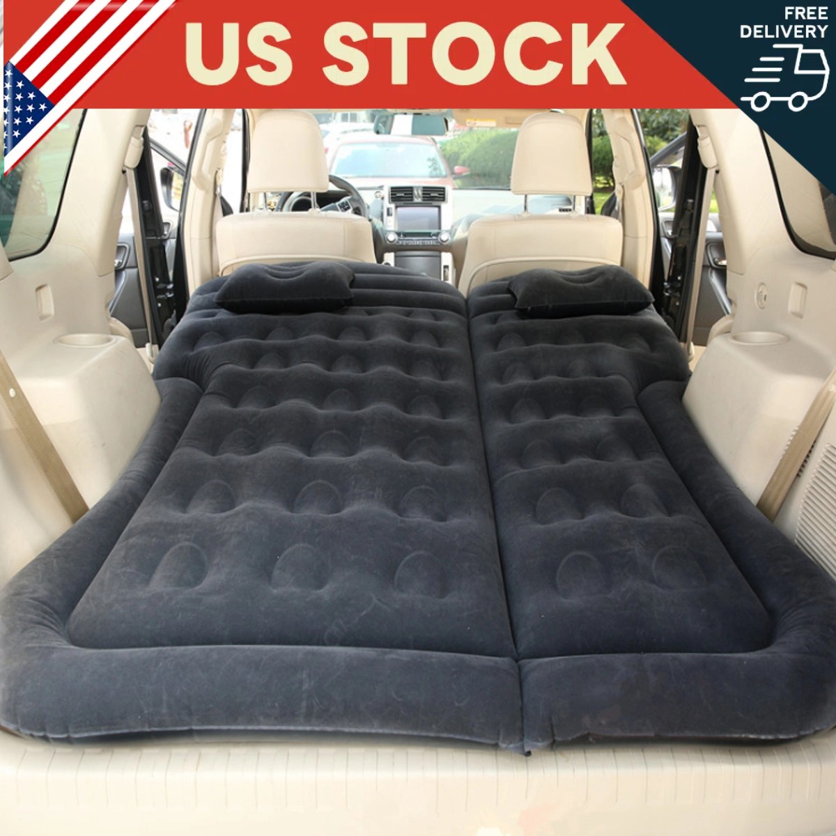 Inflatable Car Air Mattress Durable Seat Cover Travel Bed Moisture-proof Camping