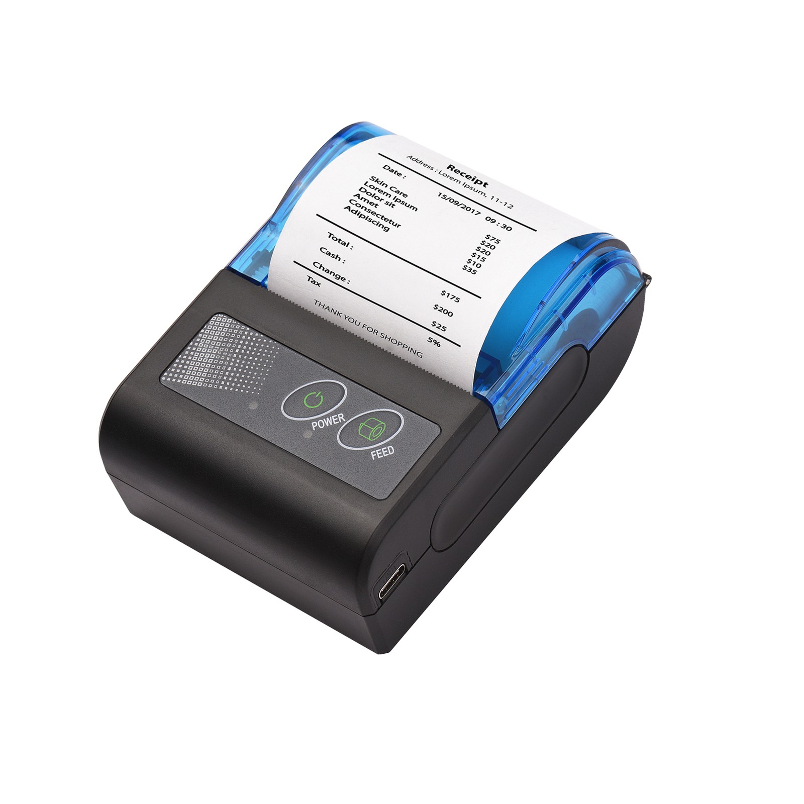 1-Bisofice MIni 58mm Portable Thermal Receipt Printer Wireless BT POS Printer
