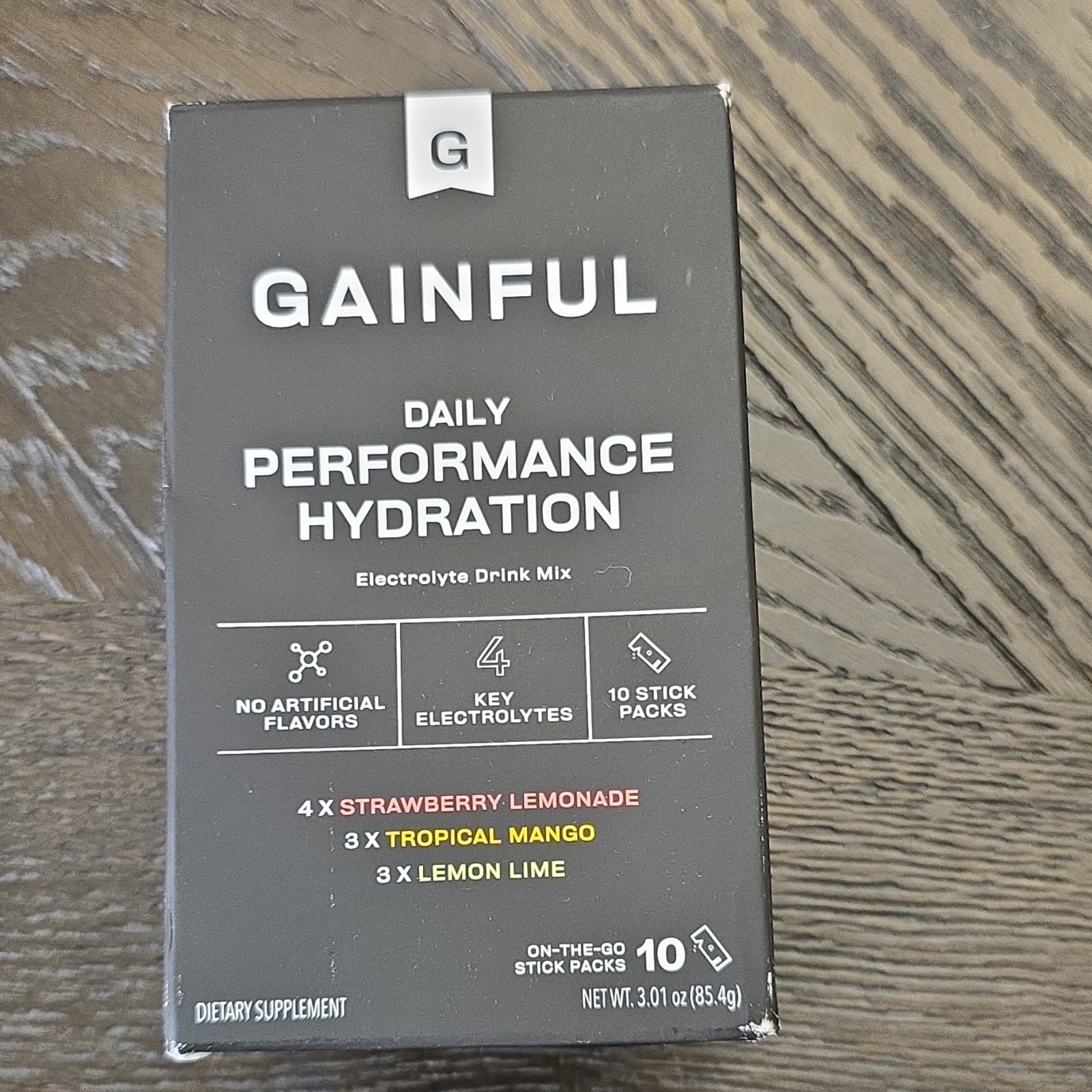 Gainful Electrolyte Hydration Drink Mix Variety 10 Stick Packs 3.01 oz