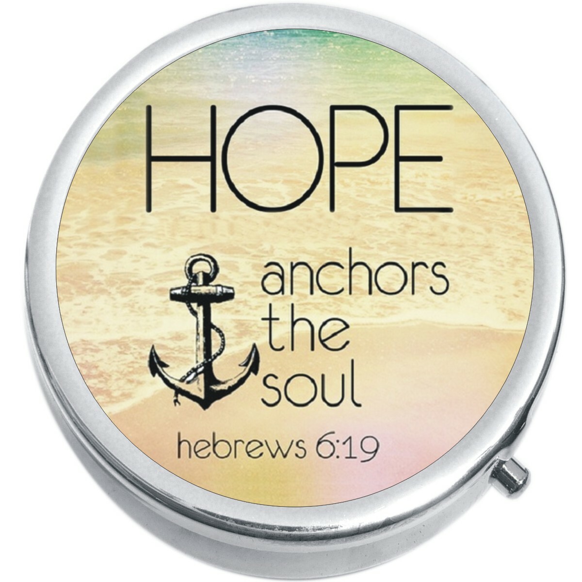 Hope Anchors the Soul  Medicine Vitamin Pill Box
