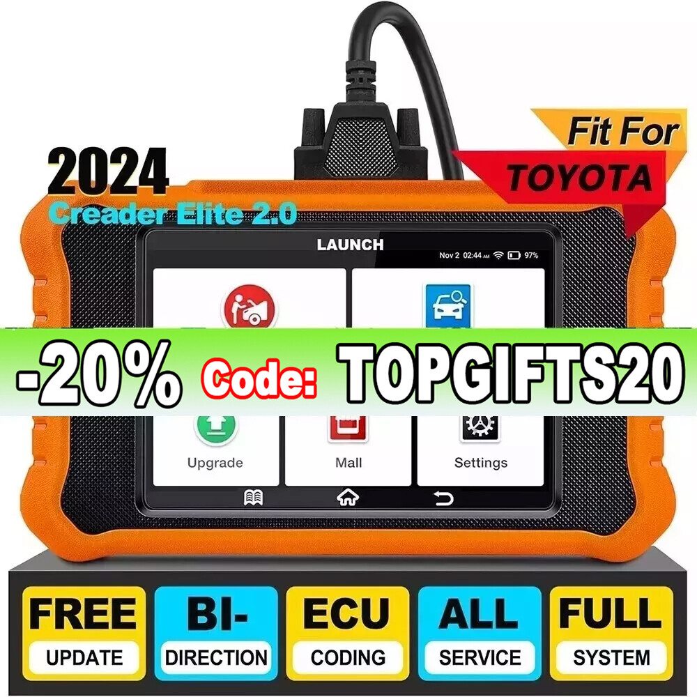 LAUNCH X431 ELITE 2.0 For TOYOTA OBD2 Scanner Car Diagnostic Tool ECU Key Coding