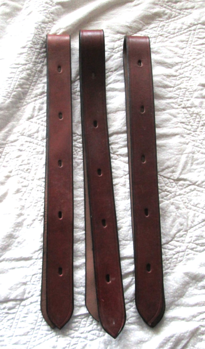 NEW 3 PIECE SET, 33" LEATHER OFF BILLET STRAPS FOR WESTERN SADDLE