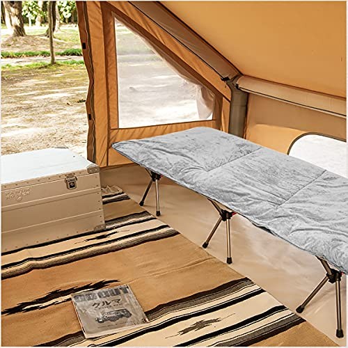Thick Camping Sleeping Pad, Soft Comfortable Microfiber Camping Cot Pads Grey
