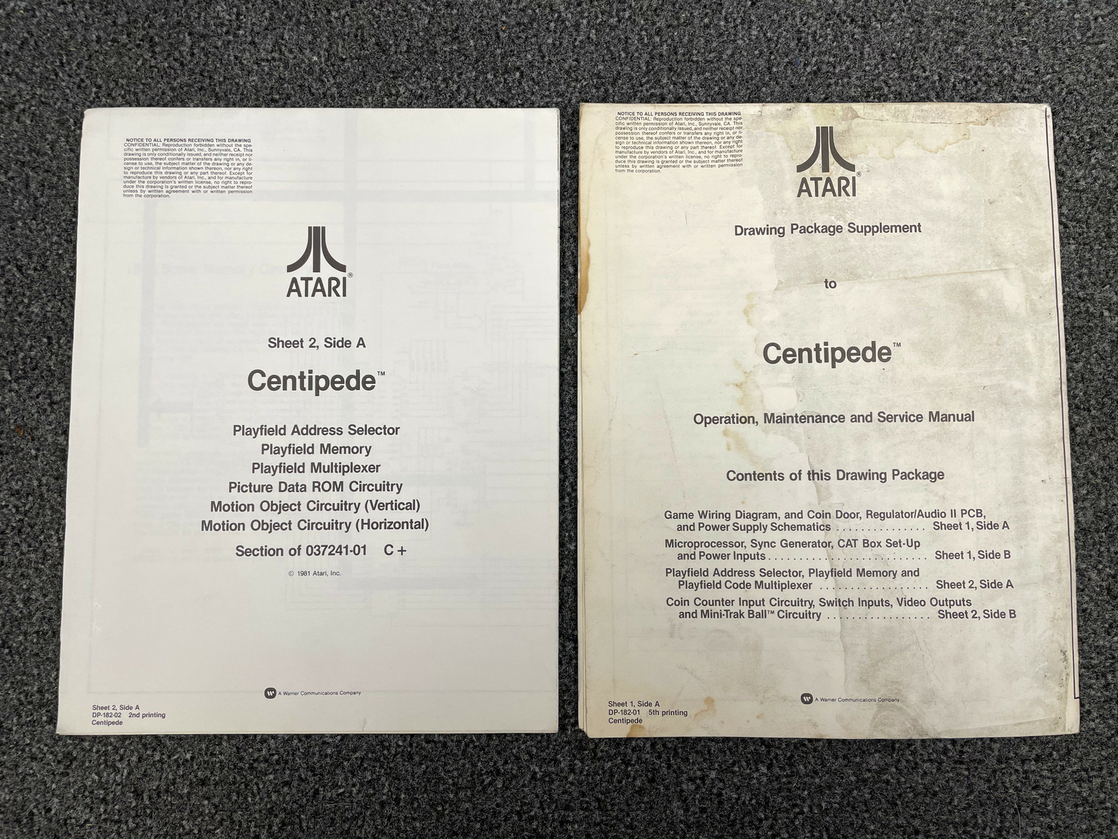 ATARI Centipede Arcade Manuals Signature Analysis Guide Schematics Drawing