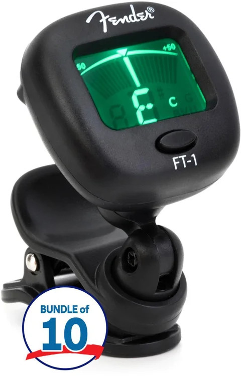 Fender FT-1 Pro Chromatic Clip-on Headstock Tuner 10-pack