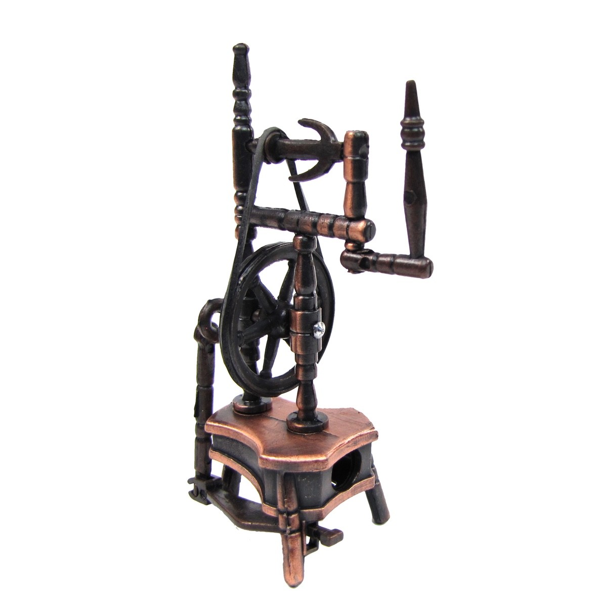 1:12 Scale Miniature Dollhouse Replica Spinning Wheel Die Cast Pencil Sharpener