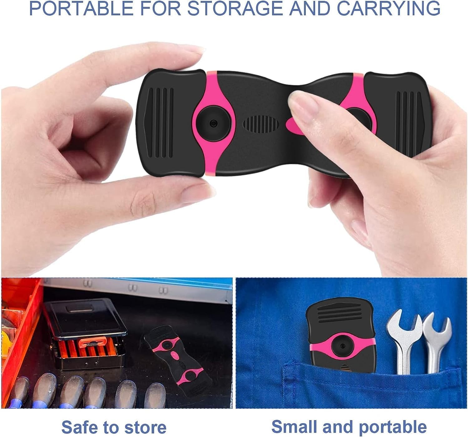 Razor Blade Scraper, Double Edged Razorblade Scraping Tool with 20 Razor Blades