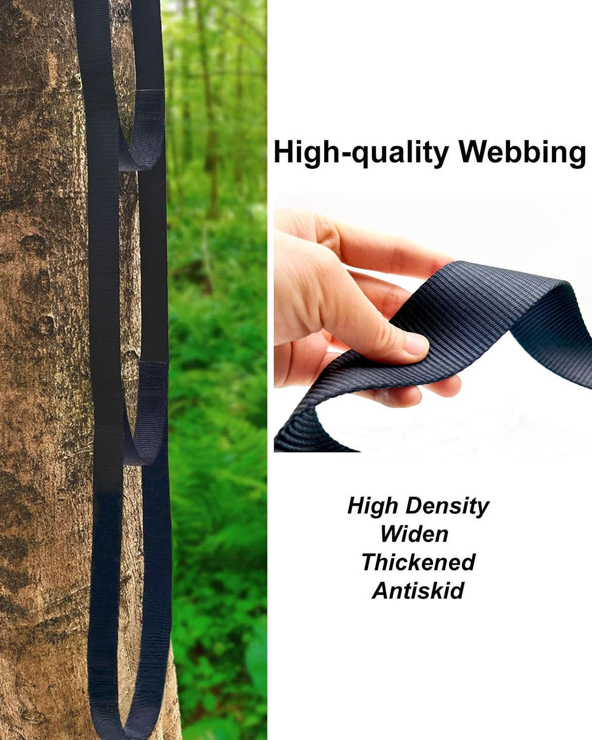 Climbing Aider, 3-Step Rope Ladder, Double-Thickened for Hunting Tree Steps &...