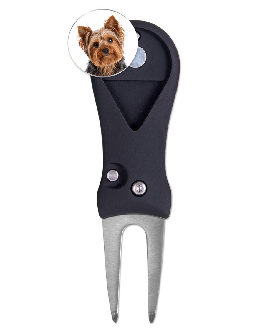 Yorkshire Terrier Yorkie Dog Golf Ball Marker Switchblade Divot Tool