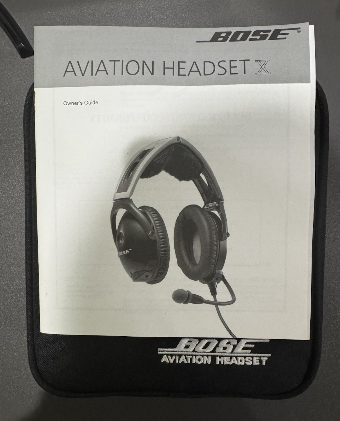Bose Aviation Headset "X", ANR Aviation Headset, Panel Powered LEMO 6-Pin