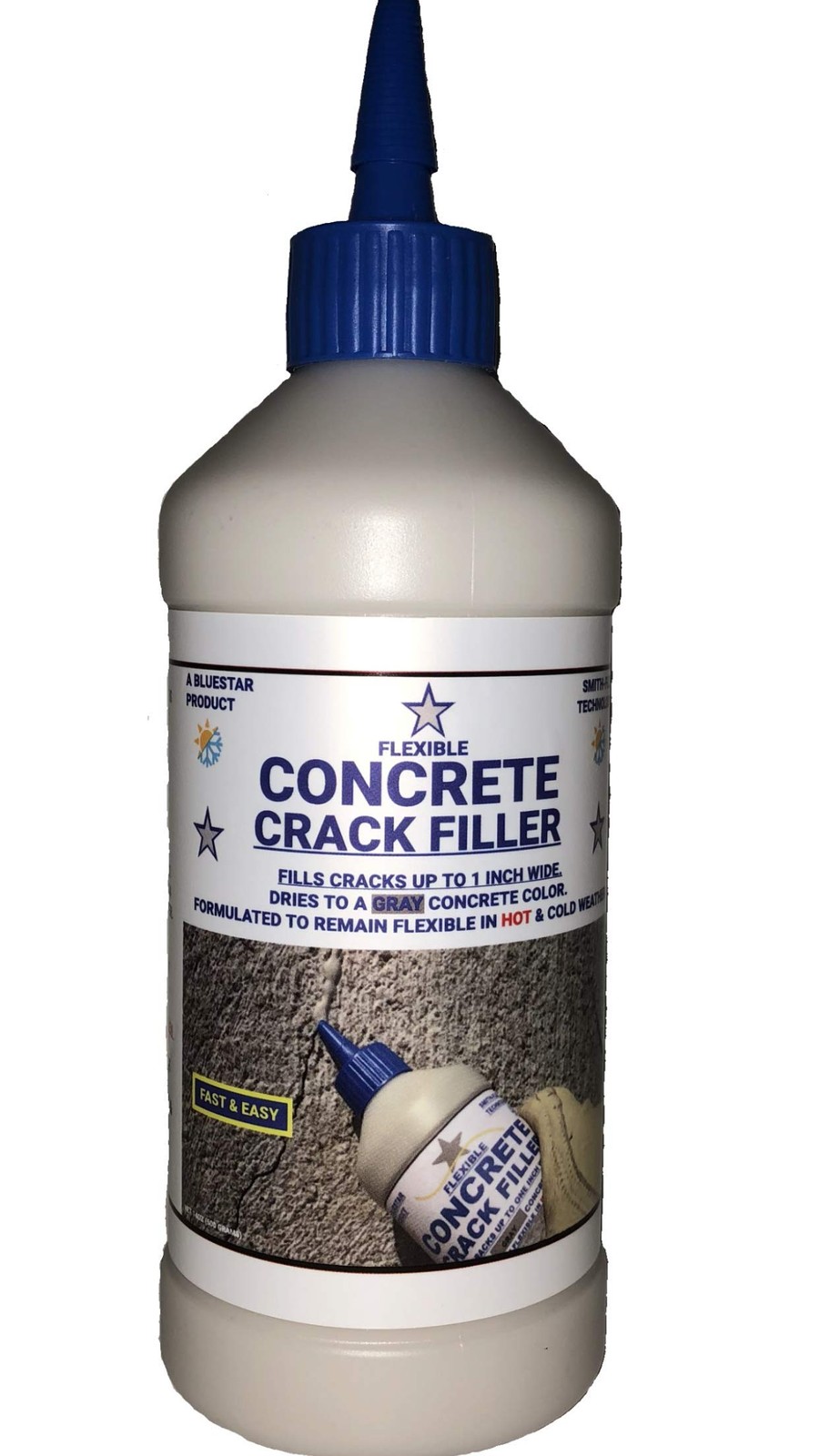 Bluestar Flexible Concrete Crack Filler (Gray), DIY - No Special Tools Gray