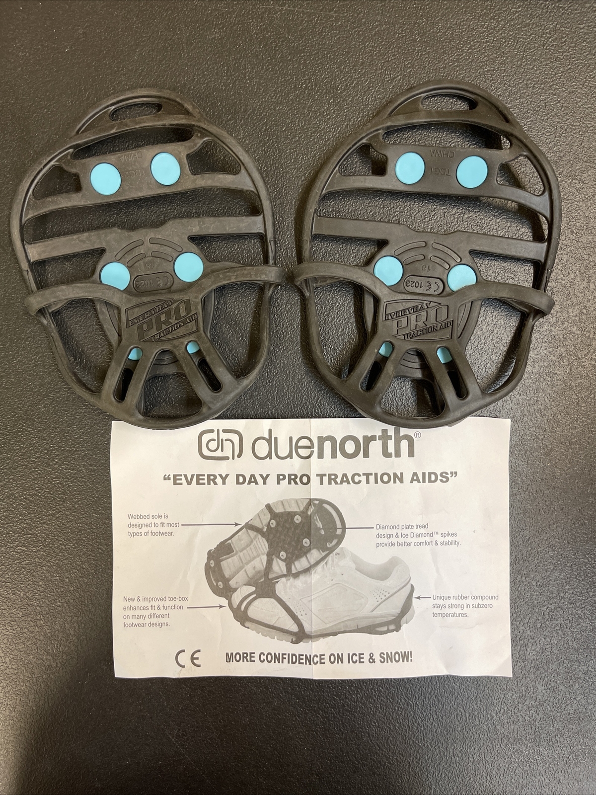 Due North Everyday Snow & Ice Shoe Traction Aid, Small/Medium, Black