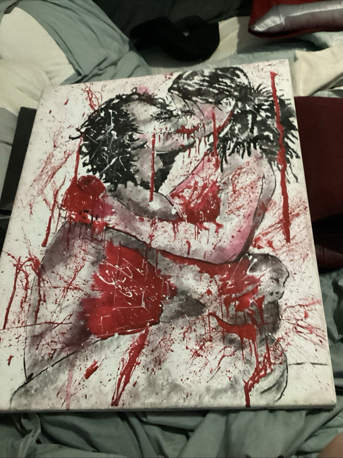 Joker And Harley Quinn Prison Painting