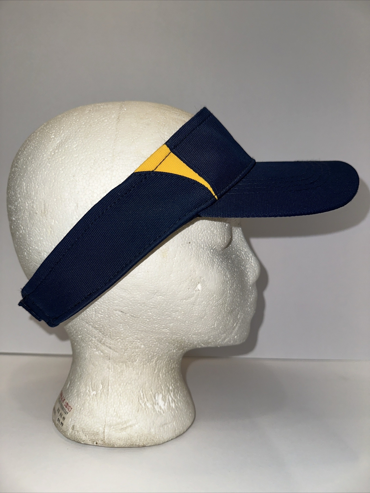 NOLL Golf Visor Blue Navy Gold Silver Hook Loop