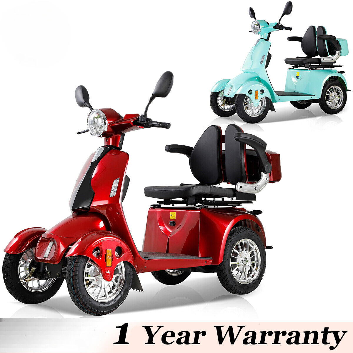 Four Wheels Travel Mobility Scooter 800W 60V 20AH Battery Motor for Adult Senior
