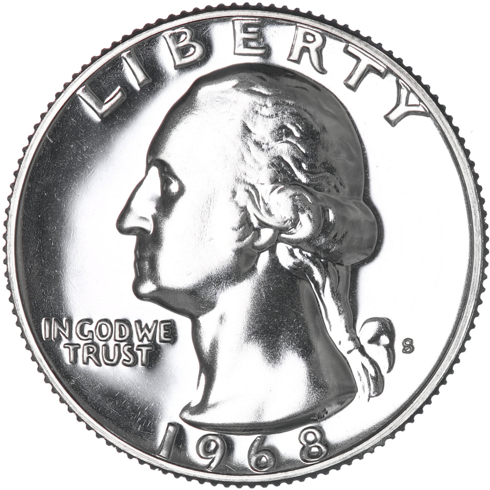 1968 S Washington Quarter Gem Proof CN-Clad Coin