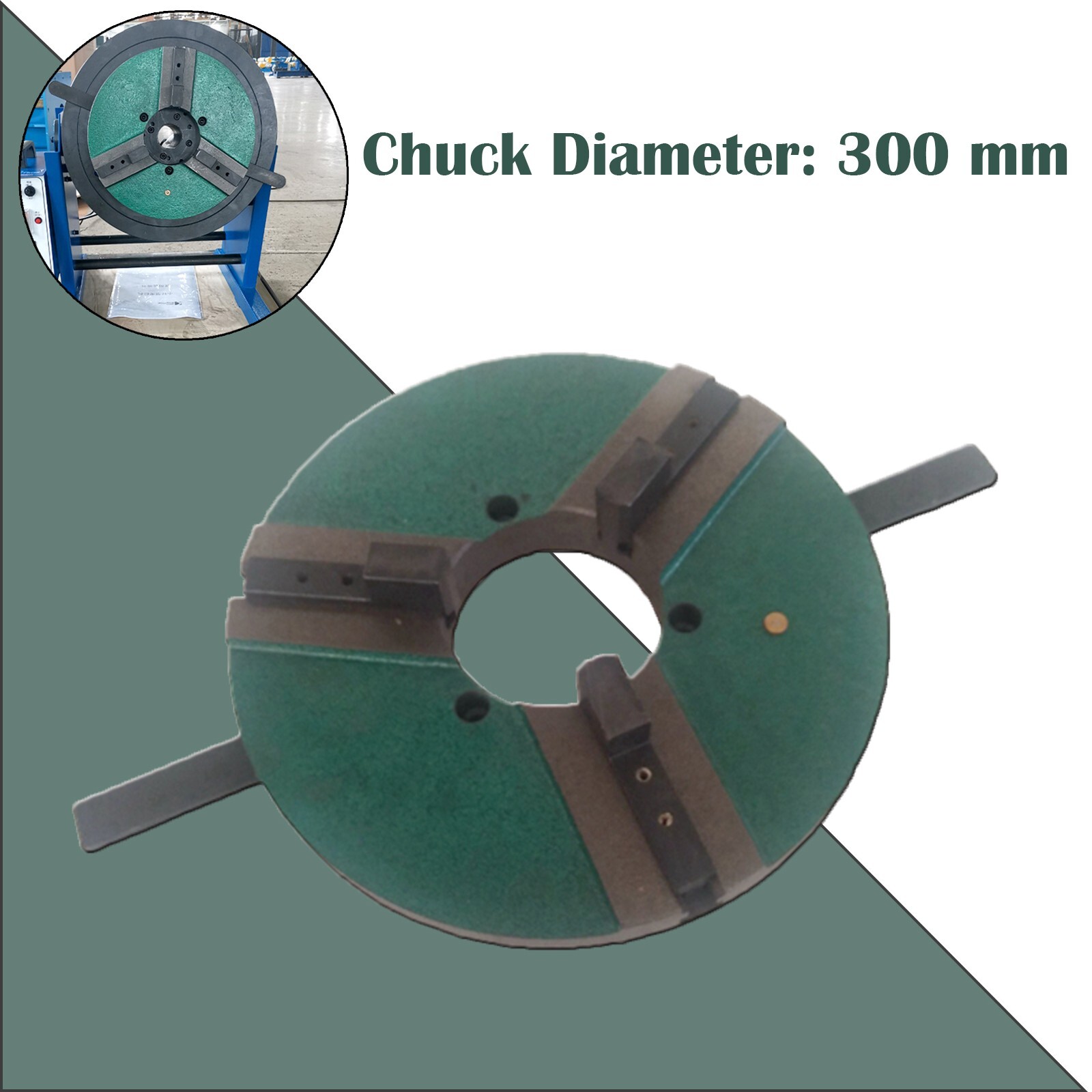 1*12Inch 3 Jaws Self-centering Welding Positioner Table Chuck Reversible Jaws