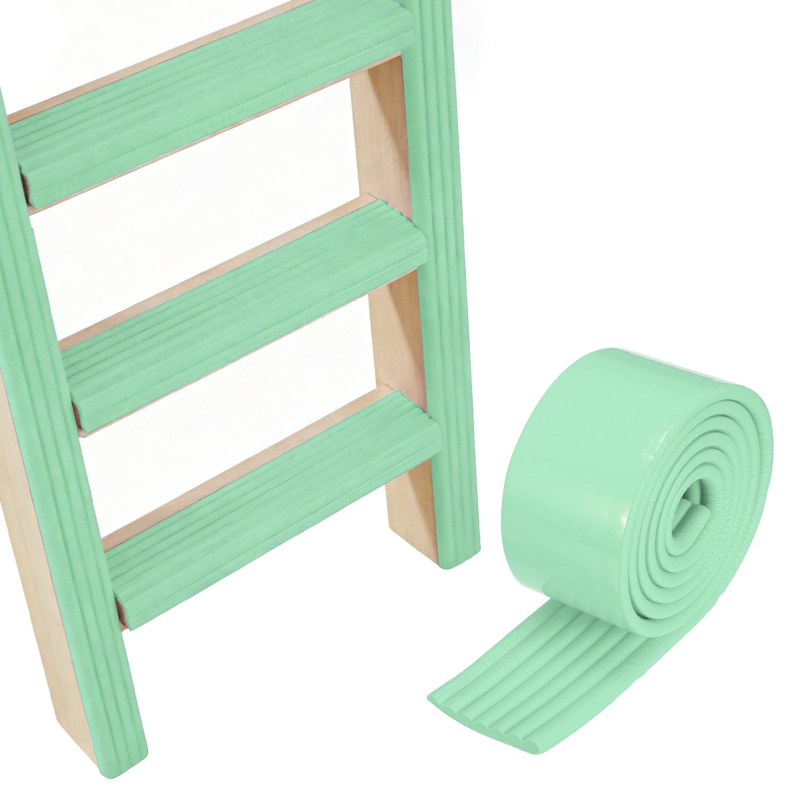 Bunk Bed Ladder Pad, (2m/6.5 Ft, Green)(1 Pcs), Bunk Bed Step Foam Padding