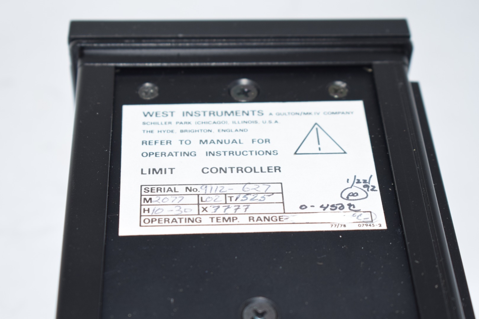 NEW Factory Mutual System West 2077 9112-627 Digital Temperature Controller PLC