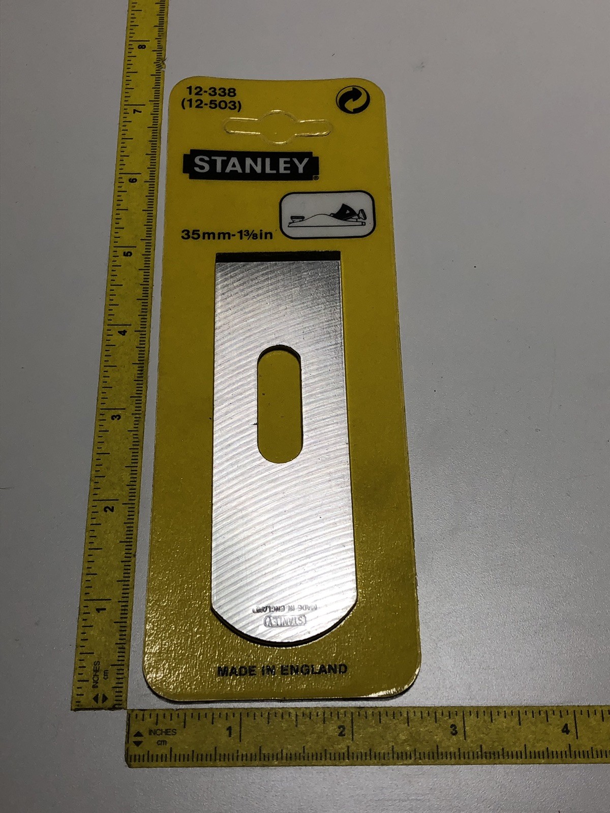 STANLEY BLOCK PLANE IRON 12-338 NOS 1 3/8” BLADE CUTTER FITS MANY MODELS VTG NEW