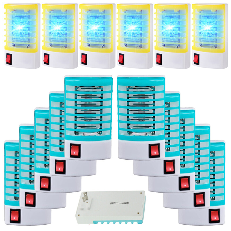 Indoor LED Electric Mosquito Lamp Fly Bug Insect Trap Zapper Killer Plug-in Wall