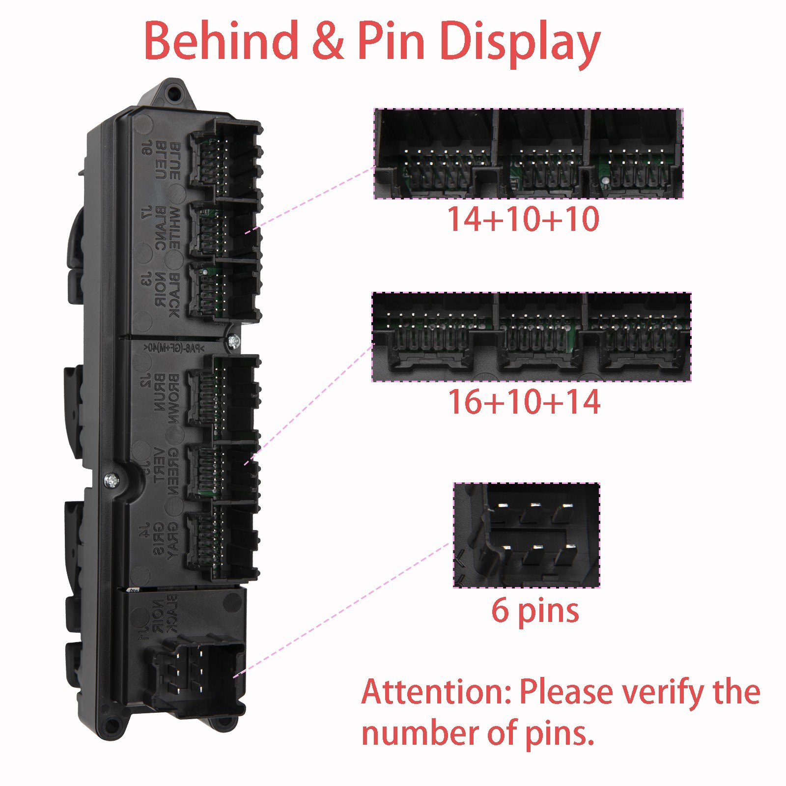 Power Window Switch Driver Side for 2007-2013 Chevy Silverado 20835553