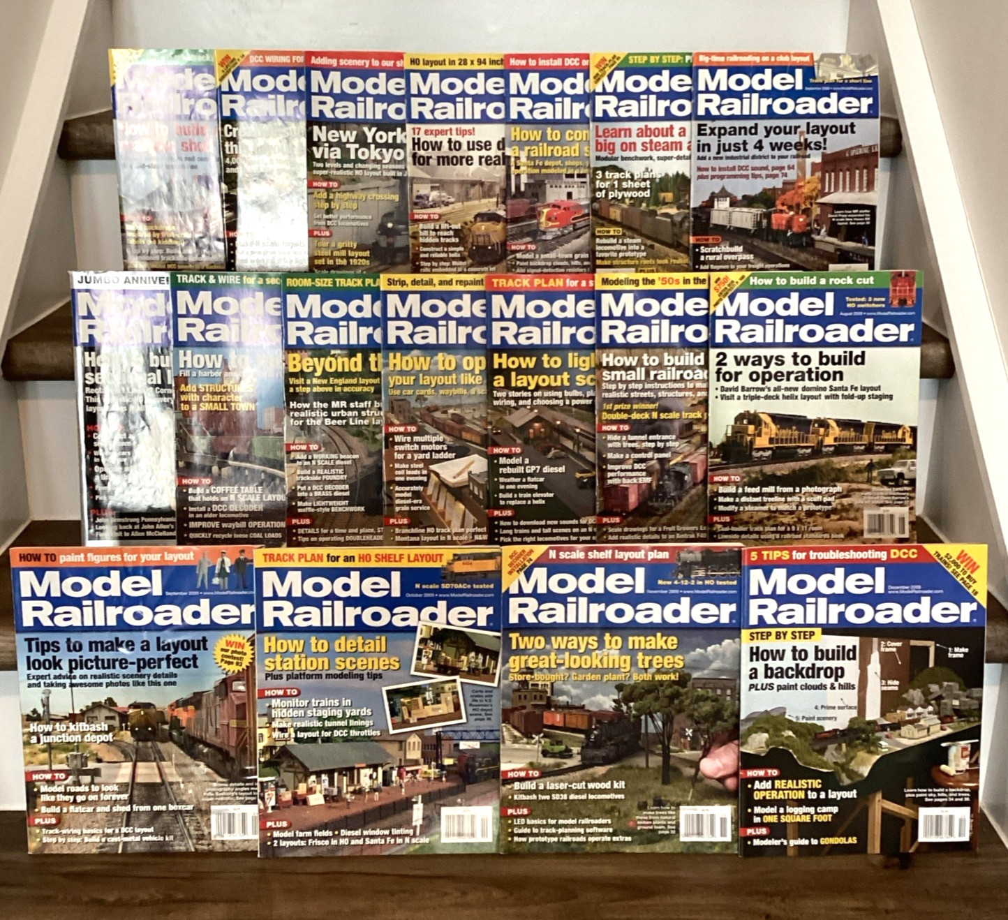 Model Railroader Magazine - 18 Issues from 2008-09 Train Layouts Miniatures Fun