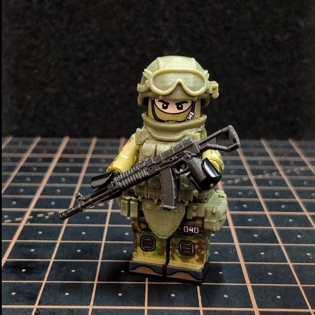 MinifigArsenal AEK971 Gun Modern Brick Battle Set for Minifigures' Army