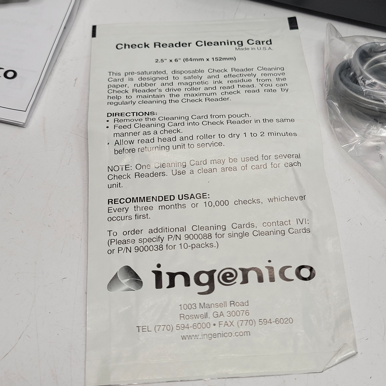 NEW - INGENICO EN-CHECK MR3000 CHECK MANAGER INTERNAL CHECK READER 3000