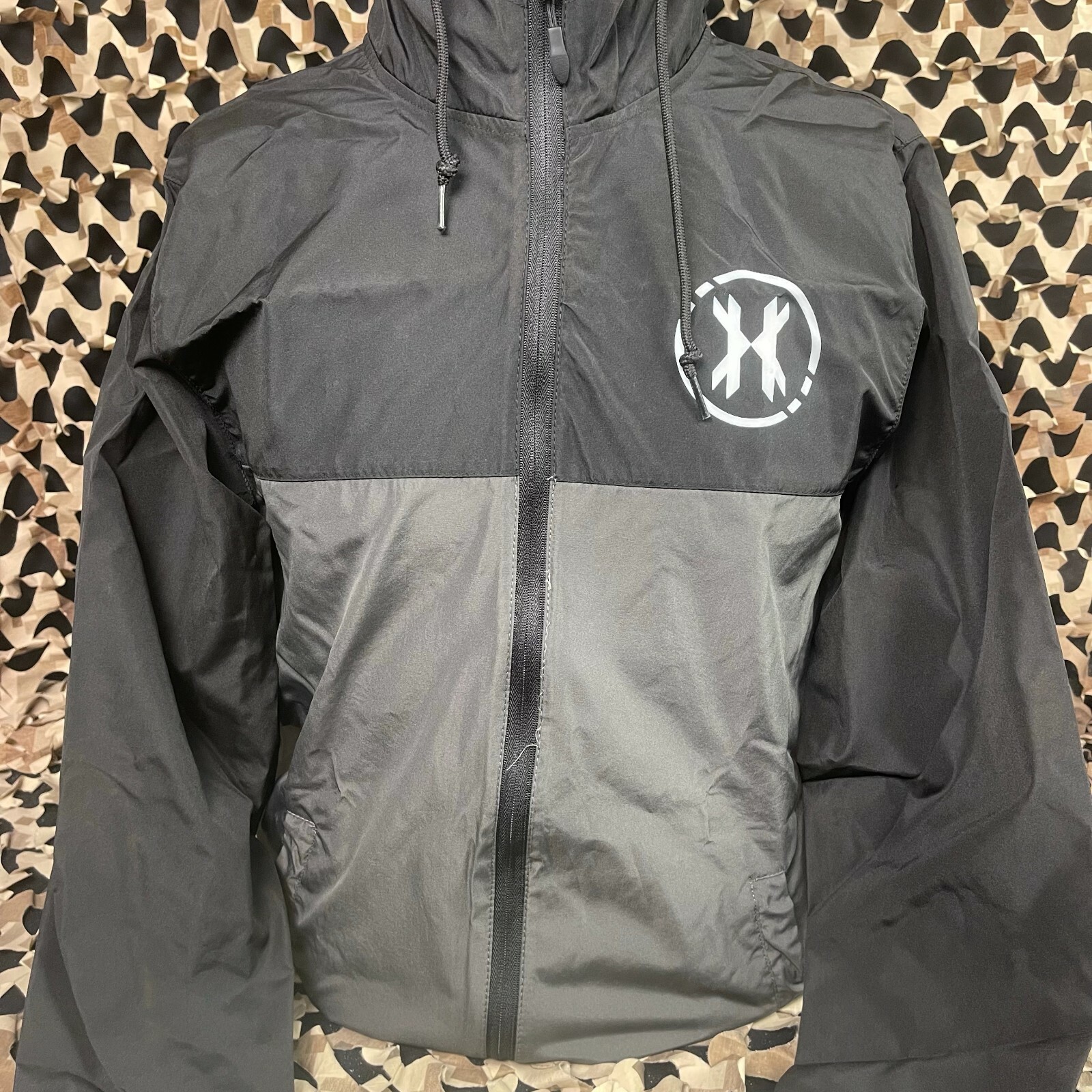 NEW HK Army Slash Zip Up Windbreaker Jacket - Graphite